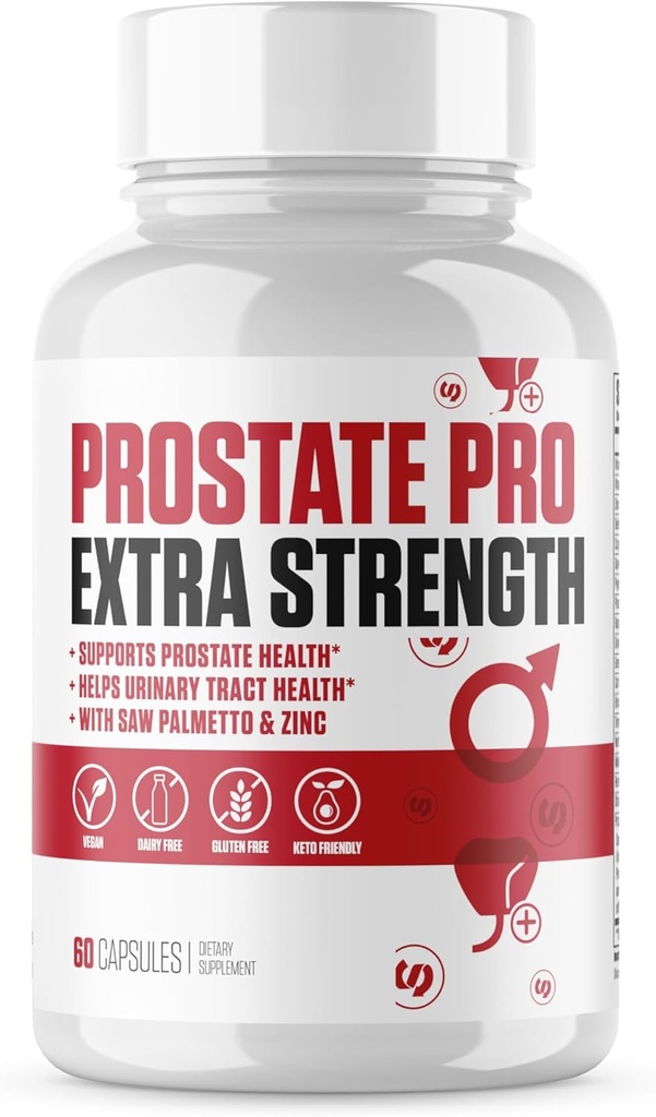 VITALUX Silencioso #1 Rated Premium Prostate Support Suplemento ← Vida útil Urinary Tract Health, ayuda a la función de la próstata ← Fórmula ultra dosificada w/ 30 potentes ingredientes  3rd Party Tested + USA Made - 60 cápsulas