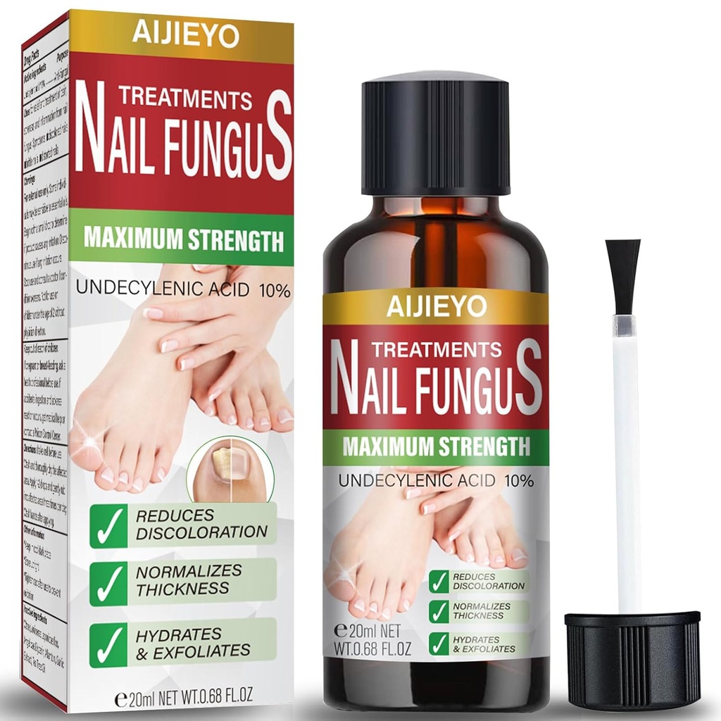 E-Bes Toenail Fungus Treatment Extra Strength, Repair Thick Damage Color Fingernail Toe Nail Fungus Treatment, Tea Tree Oil Easy Use Fungal ToeNail Treatment- 20ML