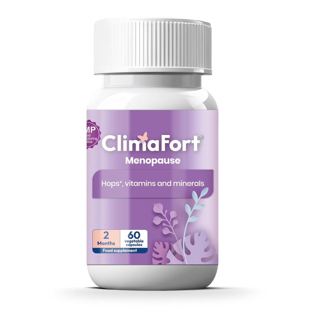 Climafort 60 Day Supply | Menopause Relief Pills | Natural Relief for Hot Flashes, Night Sweats, Mood Swings & Hormone Balance | Hops, Vitamins, and Minerals | 1 Capsule Daily