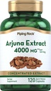Piping Rock Arjuna Extract Silencio 4000 mg Silencio 120 Capsules Silencioso de Arjuna Bark Herb Silencio Concentrado Suplemento Herbal Silencio No GMO, Gluten Free