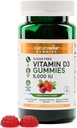 NatureWise Vitamina D3 5000 UI Gummies - Sabor mixto sin azúcar - Gummies de vitamina D para adultos, soporta inmunidad, fuerza muscular y ósea - Gelatin-Free, no GMO- 60 Gummies[1-Month Supply]