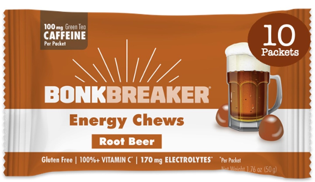 Cierre de bonificación de energía, Ingredientes libres de lácteos para proporcionar energía y foco rápidos, 1 caja de 10 paquetes, Cerveza rota