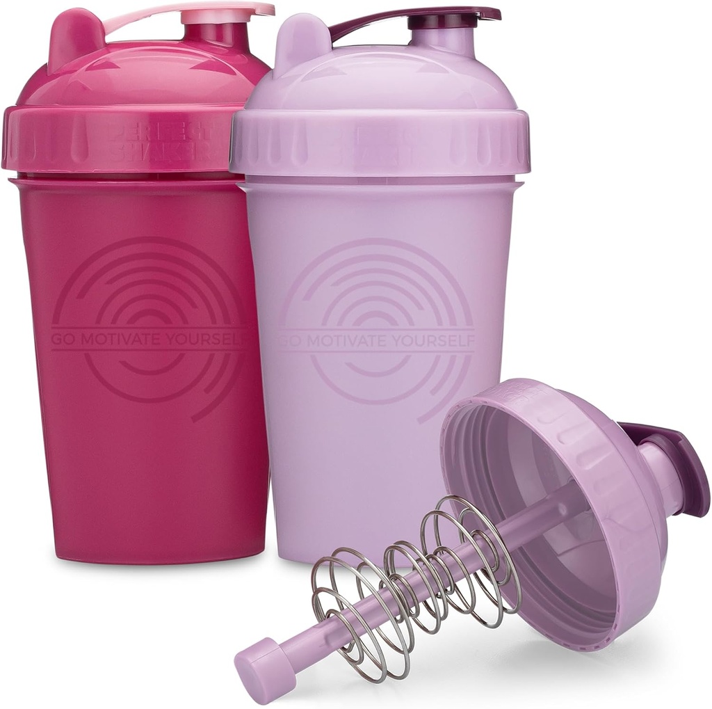 GOMOYO 20-Ounce Shaker Bottle with Action-Rod Mixer peru Shaker Cups with Motivational Quotes ¦ Protein Shaker Bottle is BPA Free and Dishwasher Safe ← Raspberry &amp; Lavender