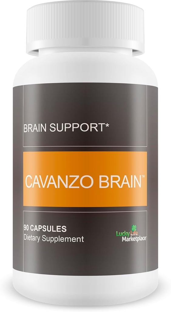 Cavanzo Brain Support - Brain Support Supplement Improve Memory Focus and Brain Function - Memory - Focus - Clarity - Recovery - Stamina - Cavanzo Frankincense Improved Capsule Formulation
