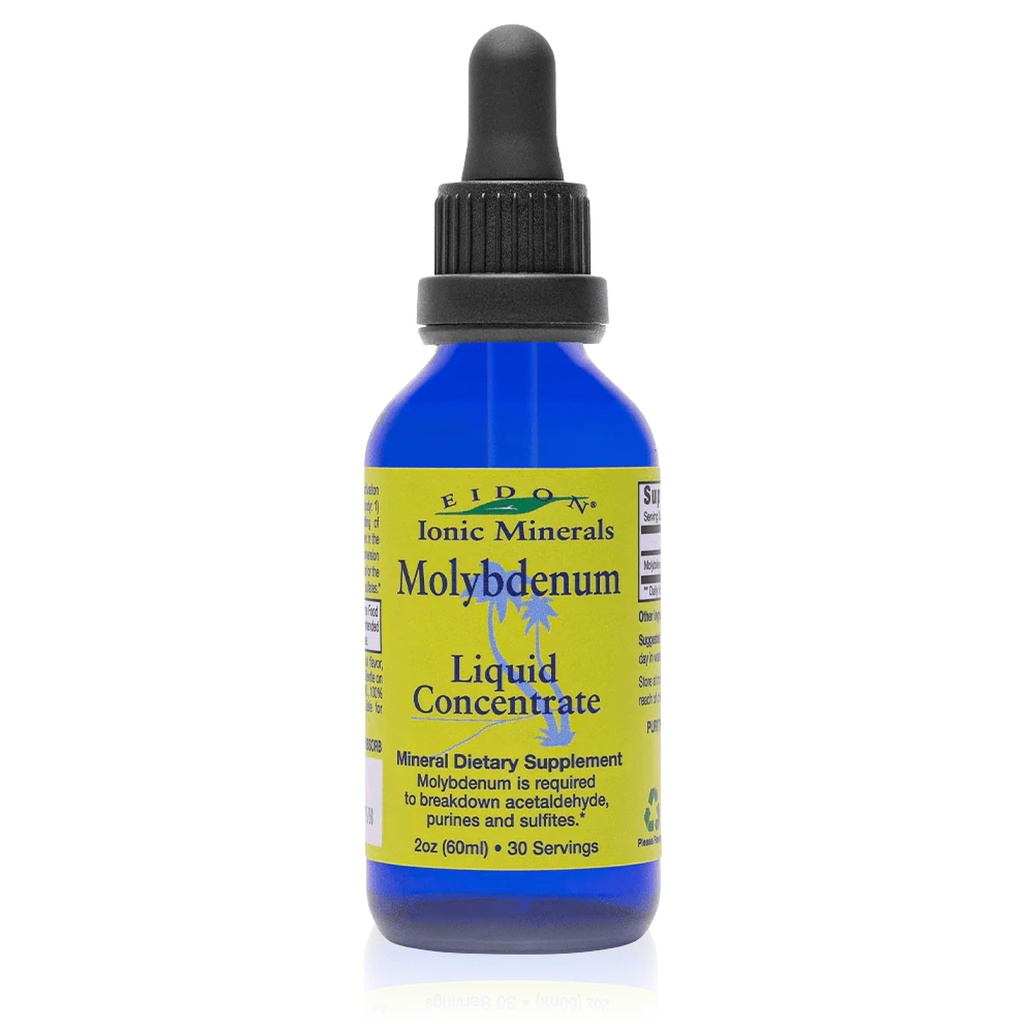 Minerales Iónicos Eidon Suplemento Molibdeno líquido - Minerales Iónicos líquidos, gotas de molibdeno, todo natural, azúcares no añadidos, soporta procesos biológicos, suplementos minerales, 2 oz