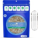 Capsuline Size 1 - Clear Empty Vegan Capsules - 5000 Count - Empty Veggie Pill Capsules - DIY Vegetable Capsule Filling - Empty Caps - Kosher and Halal Certified - Non-GMO Certified