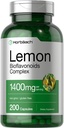 Horbäach Lemon Bioflavonoids Supplement | 1400 mg | 200 Capsules | Complex with Rutin and Hesperidin | Non-GMO and Gluten Free