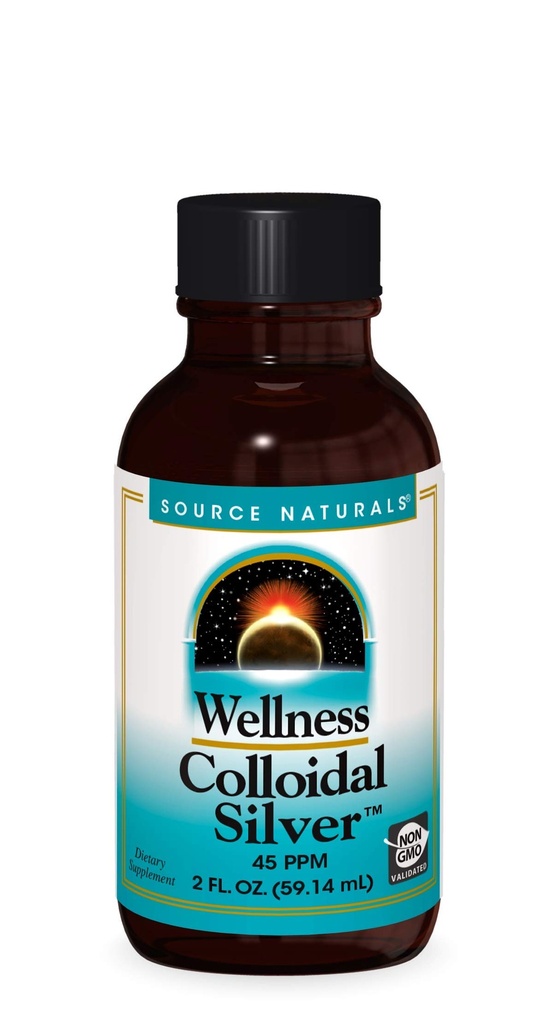 Fuente Natural Wellness Colloidal Silver 45 ppm, apoya el bienestar físico* - 2 Fluid oz