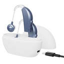 Digital Hearing Aids for Seniors - (Pair of 2) Personal Hearing Enhancement Behind-The-Ear BTE Aid PSAP Sound Amplifier, Recargable Amplificador de Audiing Digital con All-Day Battery Life, Modern Blue