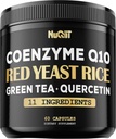 Levadura roja 13500mg Green Tea 4500mg Quercetin 4500mg Suplemento &amp; Más - Apoyo a la salud cardíaca, sistema inmunológico &amp; equilibrio corporal - 60 cápsulas