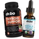 Soporte para tiroides " gotas de enfoque arenal - Complejo de suplementos de tiroides con Iodina de Selenio L-Tyrosine " Suplementos de soporte arenal orgánico Focus Liquid Drops - Cerebro natural y memoria Fatiga Atención