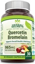 Herbal Secrets Quercetin 800 Mg with Bromelain 165 Mg Supplement | 60 Veggie Capsules | Non-GMO | Gluten-Free | Made in USA