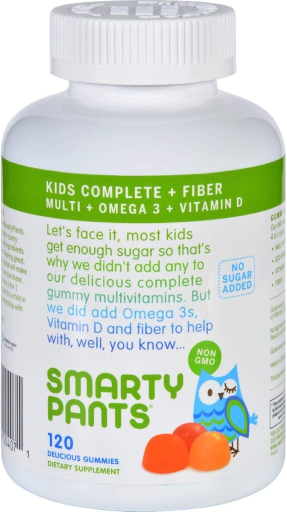 SmartyPants Multivitamin - Kids Complete and Fiber Gummy - 120 Conde