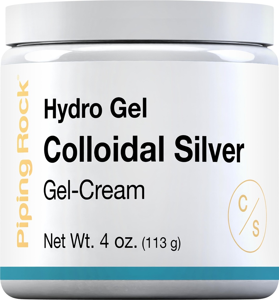 Piping Rock Colloidal Silver Cream | 4 oz | for Skin | Hydro Gel Cream