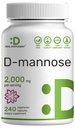 DEAL SUPPLEMENT D Mannose 500mg Capsules (2,000mg Per Serving), 240 Veggie Pills – Fast Acting Water-Soluble Form – Extra Strength Urinary Tract (UTI) Health Support – Non-GMO, Vegan Friendly