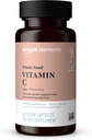 Elementos - Alimentos enteros Vitamina C, 95% Fuente Alimentaria entera, Dieta y otros ingredientes derivados de alimentos enteros, ingredientes no verificados GMO, certificado vegano y sin gluten, 60 cápsulas