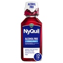 Vicks NyQuil, Alcohol Gratis, Tos, Fl &amp; Flu Relief, Sore Throat, Fever &amp; Congestion Relief, Berry, 12 Fl Oz