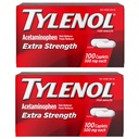 Tylenol Extra Strength Doin Reliever and Fever Reducer Caplets, 500 mg Acetaminophen, Dolor de dolor de cabeza, Dolor de espalda, Dolor de dientes y artritis menor Dolor Alivio, 200 Conde