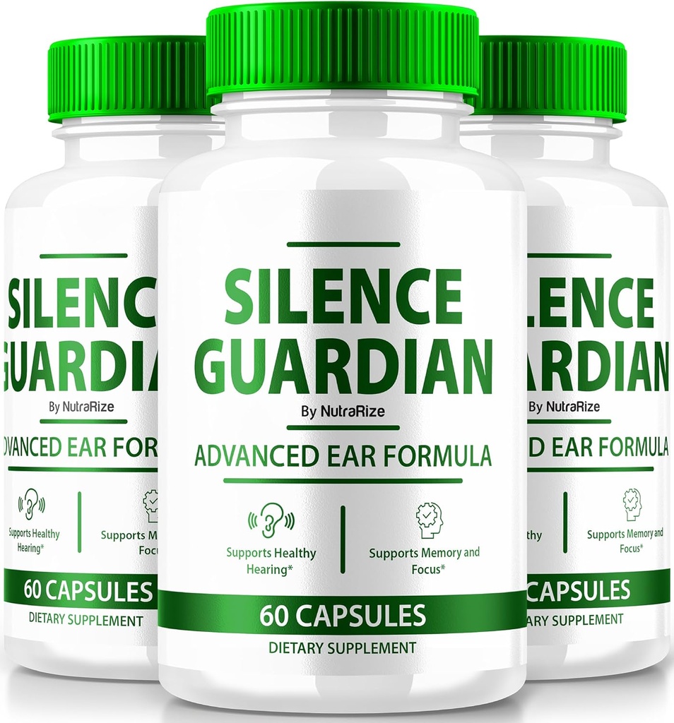 (3 Pack) Silence Guardian - Advanced Ear Formula, Official Formula for 360 Hearing Support, All Natural Ingredients to Maintain Auditory Health, SilenceGuardian Review (180 Capsules)