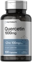 Horbäach Quercetin 1000mg  100 Capsules ← 100mg Zinc ← Non-GMO, Gluten Free Supplement ← High Potency Formula