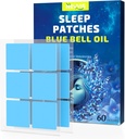 Patches de sueño, 60 Patches de sueño de Blue Bell para adultos fuerza extra, ingredientes vegetales naturales de la parche de sueño, piel-finalidad < última noche