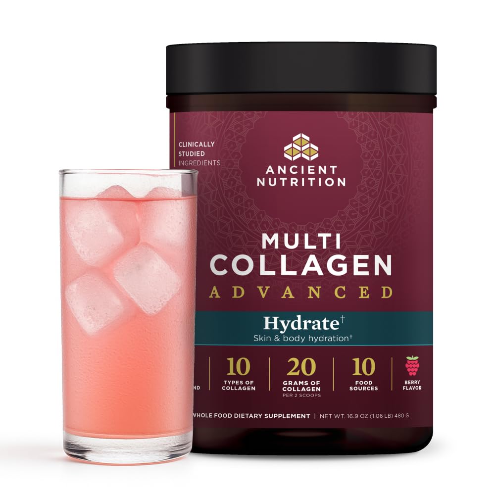 Antigua Nutrición Advanced Multi Collagen Protein Powder Hydrate, Berry mixto, 30 Servings