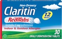 Claritin RediTabs 12 Hour Allergy Medicine, Non-Drowsy Prescription Strength Allergy Relief, Loratadine Antihistamine Tablets, 30 Count, Pack of 2