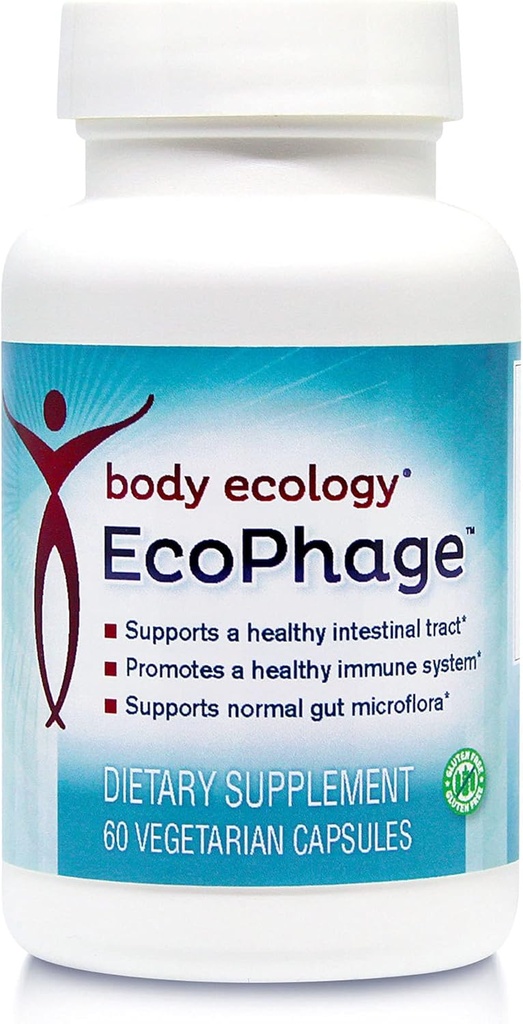Ecología corporal EcoPhage ← Bacteriophage Prebiótico y Suplemento Probiótico TEN promueve sano Inmune y apoya la Tracto Intestinal Saludable TEN 60 Conde Vegetariano