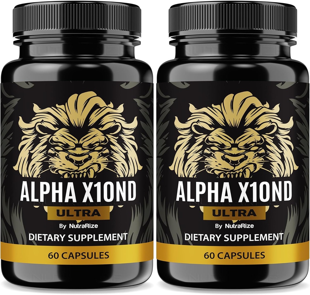 (2 Pack) Alpha X10nd Ultra para Hombres, Fórmula Oficial para Mantener la resistencia y el rendimiento de pico, Blend All-Natural para el soporte nutricional y de salud, AlphaX10nd Supplement Reviews (120 cápsulas)