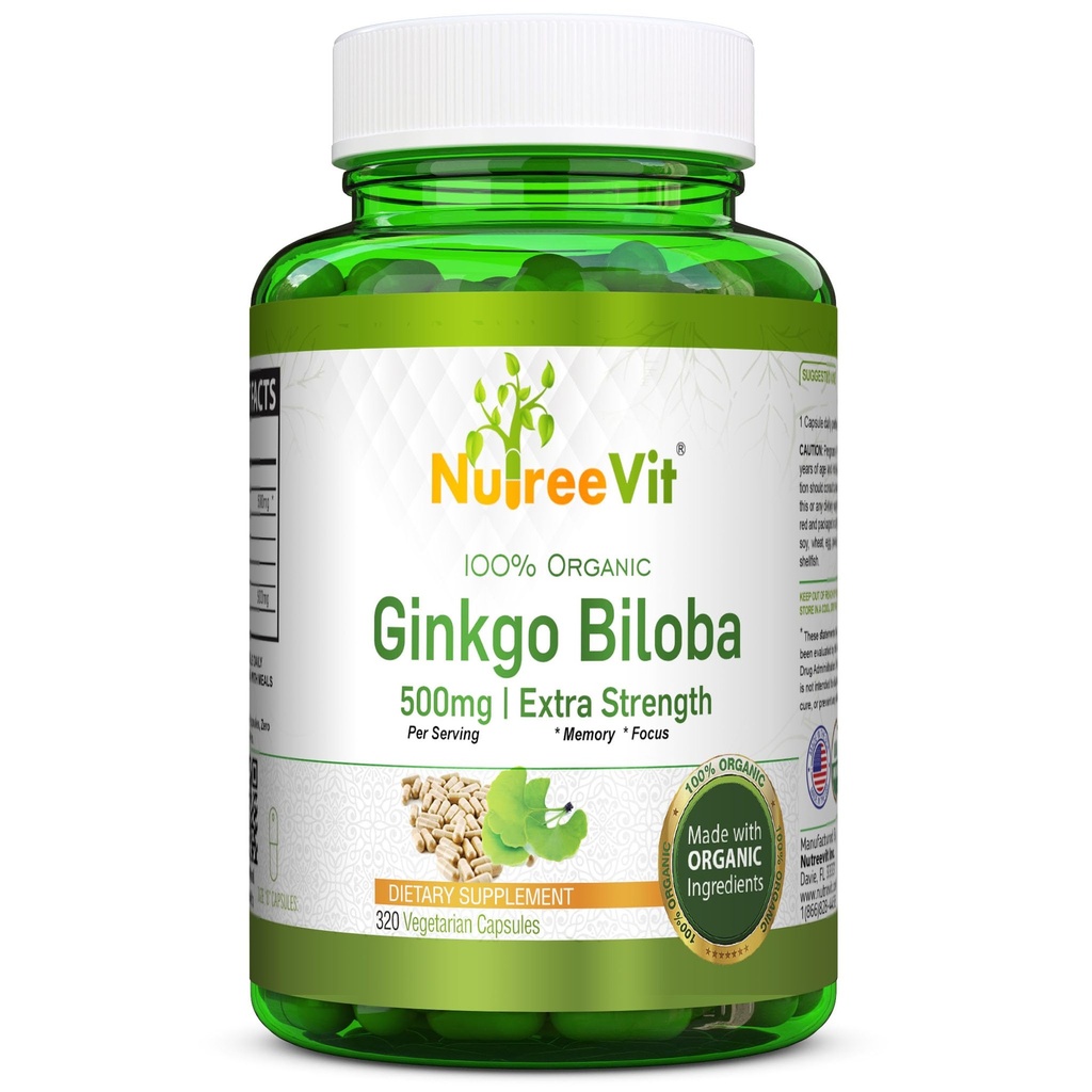 NutreeVit Ginkgo Biloba Capsules (320 cápsulas)