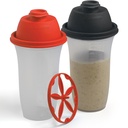 SIGNORA WARE Shaker Bottles TENIDO 17-Once Plastic Protein Shake Bottle for Meal Replacement Shakes " Smoothies, Beverages, Mixing Salad Dressing " Sauces, Margarita, " Más TEN 2 Pack