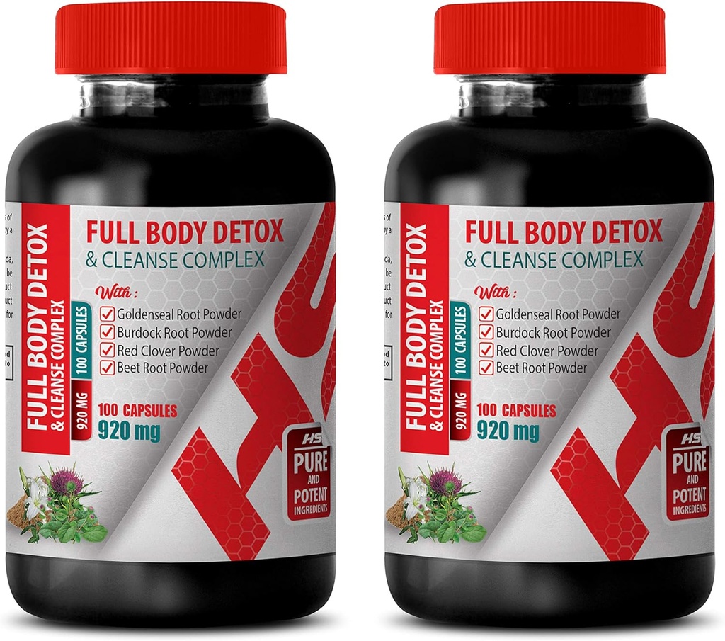 Suplemento de soporte cardiovascular - Complejo completo desintoxicación corporal 920 MG - Complejo de esteto de leche - 2 botellas 200 cápsulas