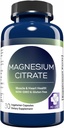 MD. Life Magnesium Citrate 250 mg – 30 Capsules – High Absorption Magnesium Citrate Supplement – Easy-to-Swallow Capsules for Muscle, Nerve, Heart, Sleep and Bone Support