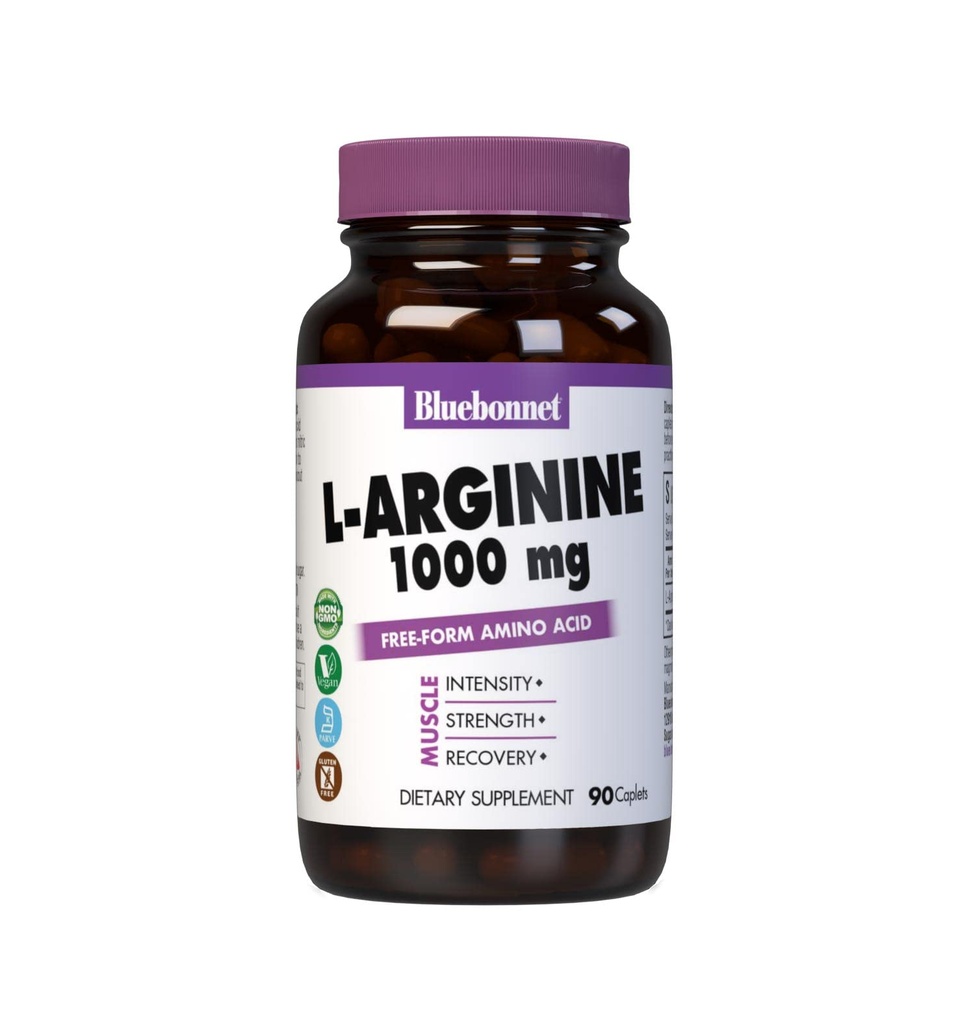 Bluebonnet L-Arginina 1000 mg Capsules, 90 Conde