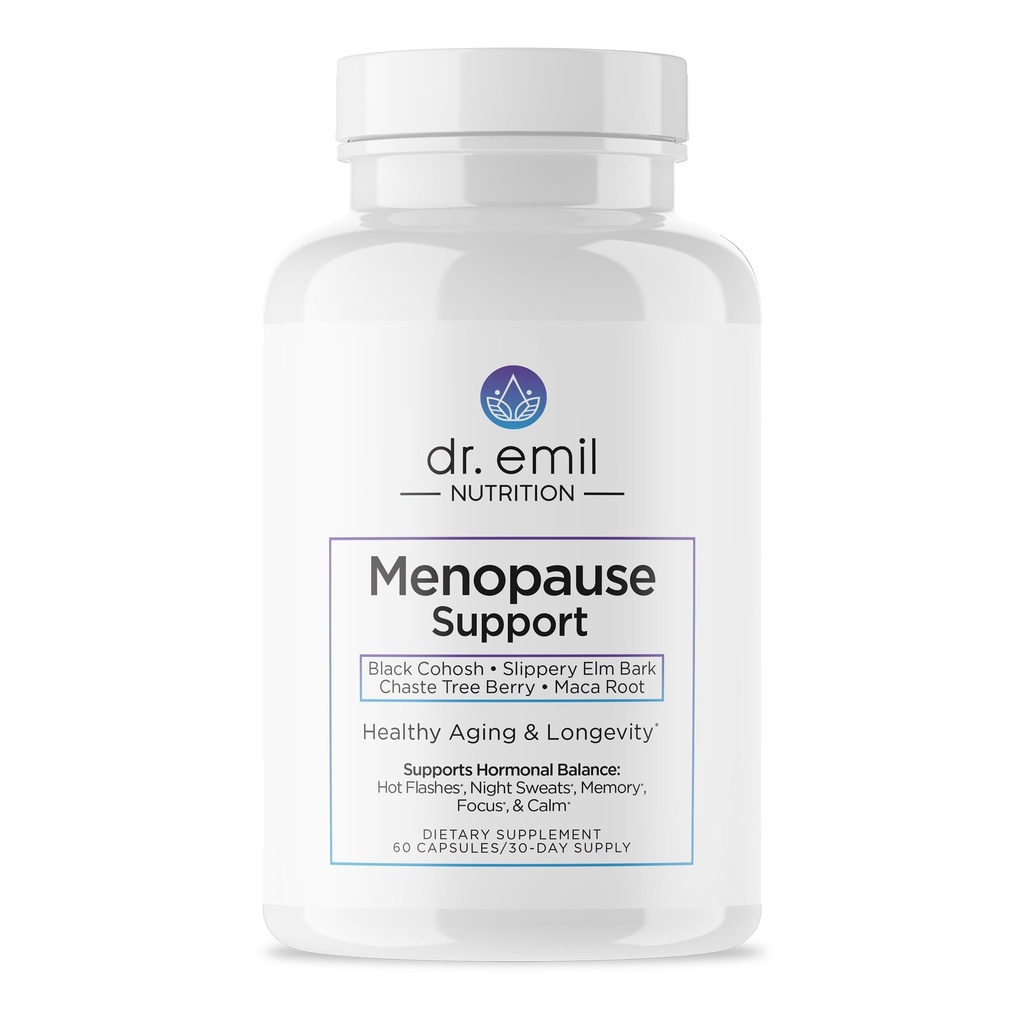 DR. EMIL NUTRITION Menopause Supplements for Women - Multi-Symptom Menopause Relief for Hot Flashes, Night Sweats & Mood Swings - Menopause Support Pills with Black Cohosh - 30 Day Supply