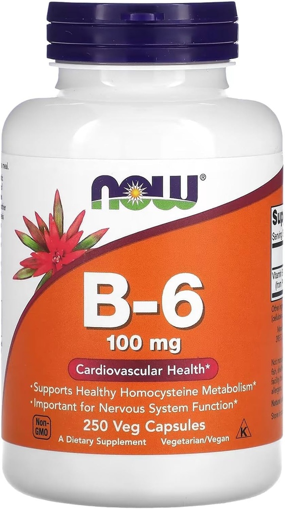 Ahora Alimentos Vitamina B-6 250 cápsulas/100mg