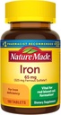 Nature Made Iron 65 mg (325 mg Ferrous Sulfate) Dietary Supplement for Red Blood Cell Support 180 Tablets (Pack of 1)?