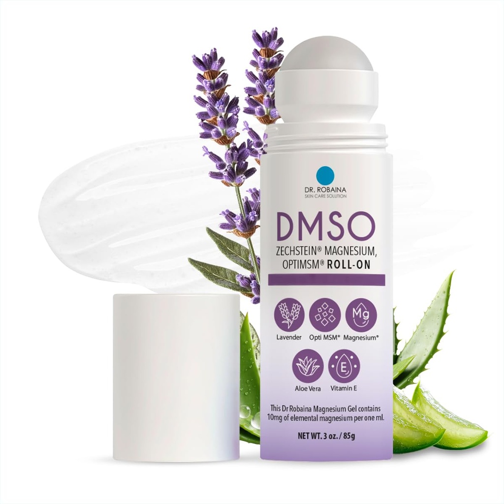 Dr. Robaina DMSO Lavender Roll-On – Ultimate Skin Comfort " Nourishment TEN 99,9% Pure Pharmaceutical Grade with Arnica, Magnesium, Aloe Vera, Vitamina E TEN Made in The USA