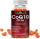 High-Absorption CoQ10 200 mg – Softgeles sin gluten para el corazón, resistencia y apoyo cerebral - suministro de 60 días, 120 cuenta