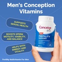 CONCEIVE PLUS Mens Fertility Bundle, Fertility Vitamins 60 Count and Fertility Lubricant 2.5 Ounce