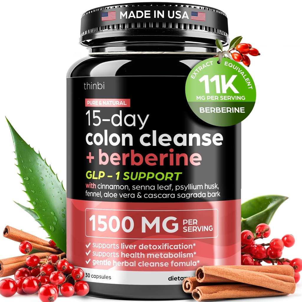 Advanced Ketogenic Colon Cleanse with Berberine 1500mg – 15 Day Parasite Detox for Men & Women – Extra Strength Formula with Senna Leaf for Rapid Constipation Relief, Gut Health & Bloating Reduction