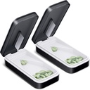 ONE PIX Pill Cutter 2 Pack, Pill Splitter con cuchilla de acero inoxidable, Pill Cutter Splitter para pequeñas y pequeñas pilas con diseño V-Shaped, cortapilas para pequeñas o grandes pastillas profesionales (Black 01)