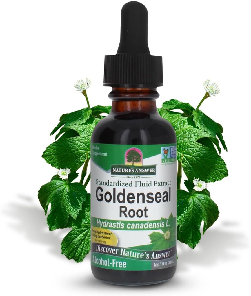Nature's Answer Goldenseal Root | Herbal Supplement | Supports A Healthy Immune System | Gluten-Free & Alcohol-Free 1oz (2 Pack)