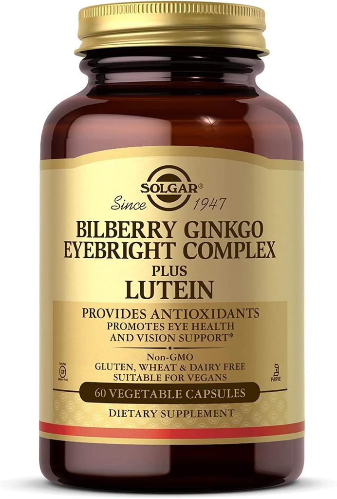 Solgar, Bilberry Ginkgo Eyebright, 60 Conde