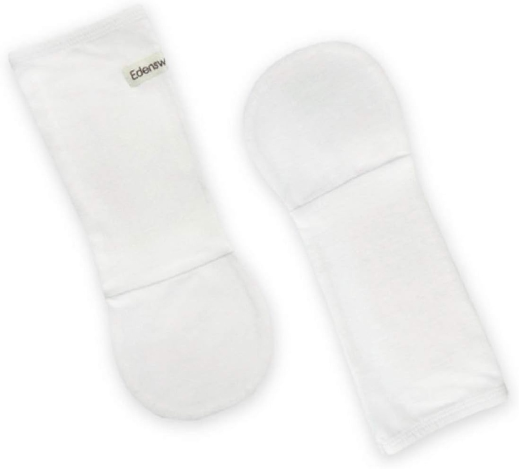 Zinc-Infused Newborn Baby and Toddler Gloves No Scratch Mittens for Eczema - Wet Wrap Therapy (24 Months, White)