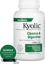 Global Nutrition Bundle: Kyolic Aged Extract 200 Veggie Tablets Fórmula 102 Cleanse & Digestion - Enriquecido con Garlic Ginger Suplemento - 200 Cuentas con Multi-Purpose Cadena Clave