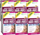 Applied Nutrition Longer Stronger Hair & Nails - 60 Liquid Soft-Gels, Pack of 6 - Biotin, Silica & Collagen - 180 Servings