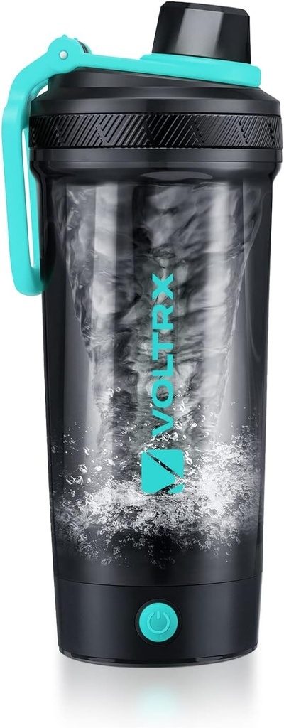 VOLTRX Shaker Bottle, Gallium USB C Recargable Mezclador eléctrico Proteína, Copas de Shaker para Proteína y Reposición de Comidas, BPA Gratis, Hecho con Tritan, 24oz