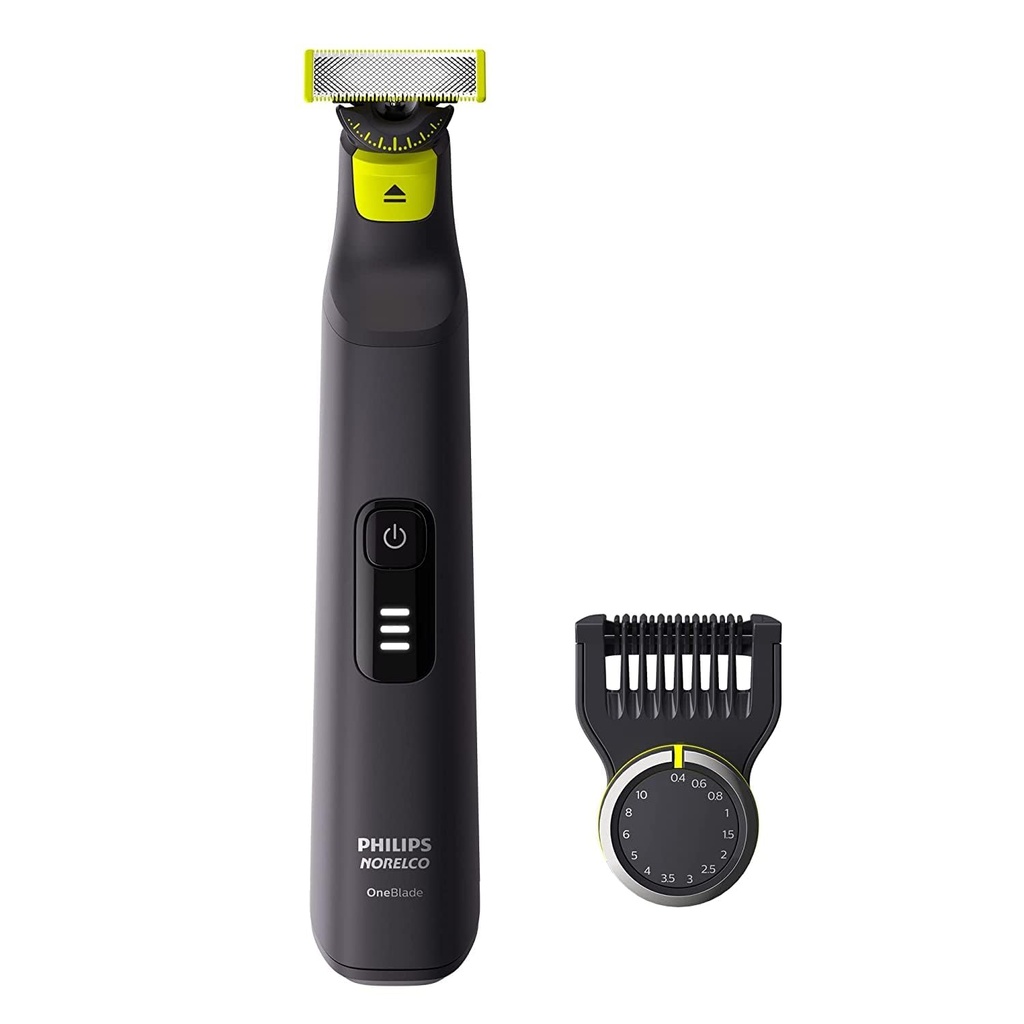 Philips Norelco OneBlade 360 Pro Hybrid Electric Shaver & Trimmer, con 12 en-1 Comb, QP6531/70
