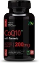 Genérico Viva Alta Absorción CoQ10 con Turmérico - Suplementos Nutricionales Antioxidantes, Salud cardíaca y Función cerebral saludable -Ubiquinol para la salud mitocondrial - 200mg 60 cápsulas